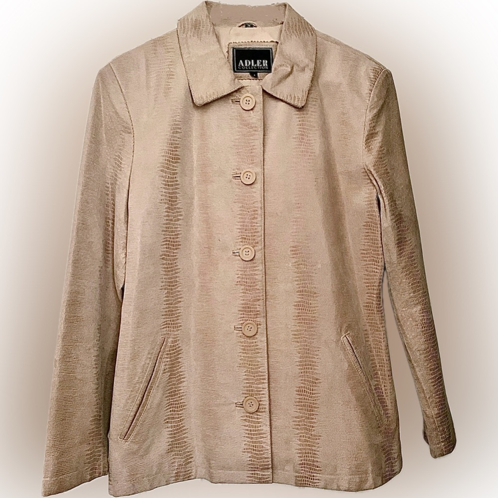 Vintage Genuine Leather Blazer Jacket